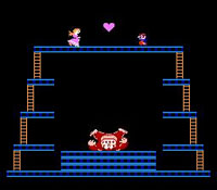 une photo d'Ã©cran de Donkey Kong sur Nintendo Nes